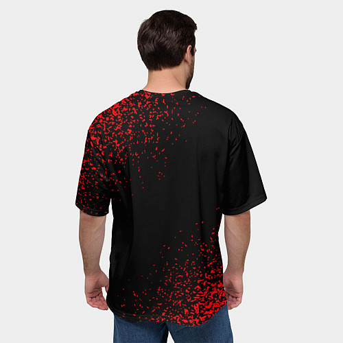 Мужская футболка оверсайз Eat Sleep Free Fire Repeat Арт / 3D-принт – фото 4
