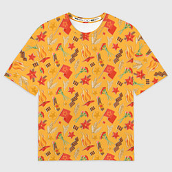 Мужская футболка оверсайз Георгиевская ленточка, Вечный огонь, цветок, медал