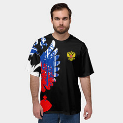 Футболка оверсайз мужская Герб russia, цвет: 3D-принт — фото 2