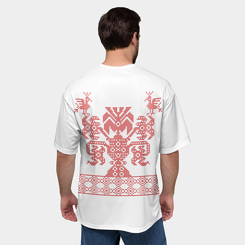 Мужская футболка оверсайз Славянский Узор Дерево Мира 3D / 3D-принт – фото 4