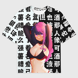 Футболка оверсайз мужская Баал в купальнике Шогун Райден Геншин Импакт, цвет: 3D-принт