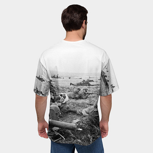 Мужская футболка оверсайз СПАСИБО ДЕДУ ЗА ВЕЛИКУЮ ПОБЕДУ / 3D-принт – фото 4