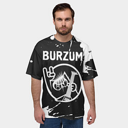 Футболка оверсайз мужская Burzum КОТ Краска, цвет: 3D-принт — фото 2