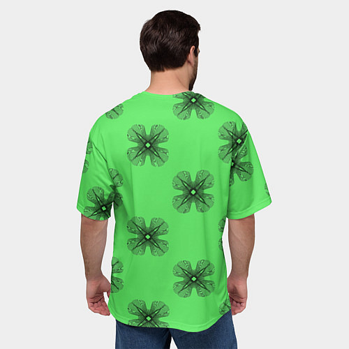 Мужская футболка оверсайз АБСТРАКТНАЯ ПРИЗМА / 3D-принт – фото 4