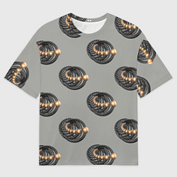 Футболка оверсайз мужская АБСТРАКТ СПИРАЛЬНЫЙ, цвет: 3D-принт