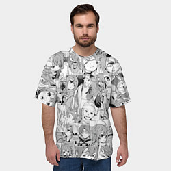 Футболка оверсайз мужская Реинкарнация безработного паттерн, цвет: 3D-принт — фото 2