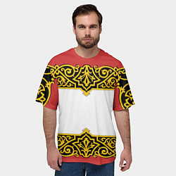 Футболка оверсайз мужская Славянский узор Вензеля 3D 2, цвет: 3D-принт — фото 2
