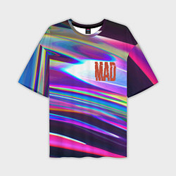 Мужская футболка оверсайз Neon pattern Mad