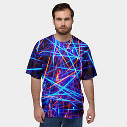 Футболка оверсайз мужская Neon pattern Fashion 2055, цвет: 3D-принт — фото 2