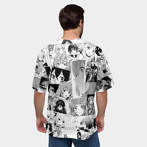 Мужская футболка оверсайз Восхождение героя щита паттерн / 3D-принт – фото 4