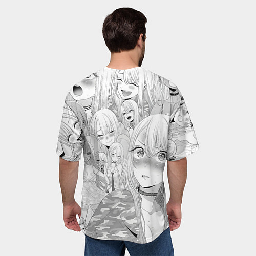 Мужская футболка оверсайз Marin Kitagawa: Pencil Art / 3D-принт – фото 4
