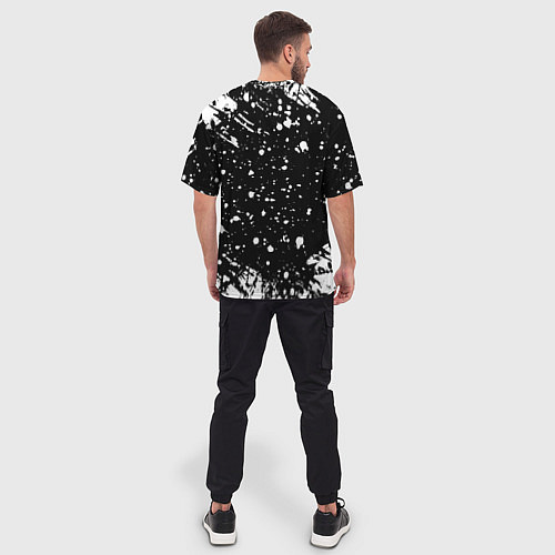 Мужская футболка оверсайз Ghostemane texture / 3D-принт – фото 4