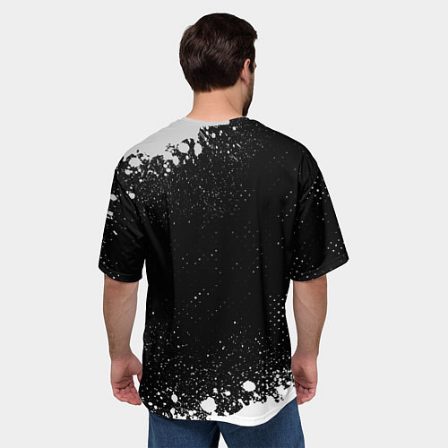 Мужская футболка оверсайз 30 Seconds to Mars КОТ Краска / 3D-принт – фото 4