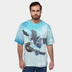 Футболка оверсайз мужская Angel Hearts, цвет: 3D-принт — фото 2