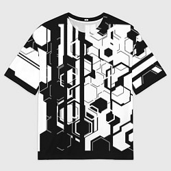 Футболка оверсайз мужская Шесть граней, цвет: 3D-принт