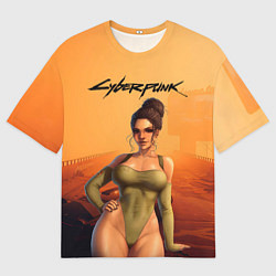 Мужская футболка оверсайз Cyberpunk 2077 Панам арт