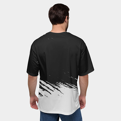 Мужская футболка оверсайз РОССИЯ - ГЕРБ Великая Россия - Краска / 3D-принт – фото 4