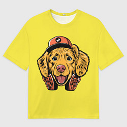 Футболка оверсайз мужская СОБАКА ХИППИ, цвет: 3D-принт