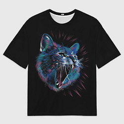 Мужская футболка оверсайз Не зли кота!