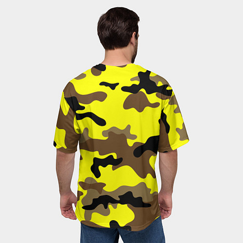 Мужская футболка оверсайз Counter-Strike Камуфляж Жёлто-Коричневый / 3D-принт – фото 4