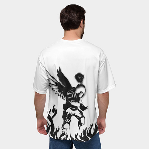 Мужская футболка оверсайз CS:GO - Defuse Angel Graffiti / 3D-принт – фото 4