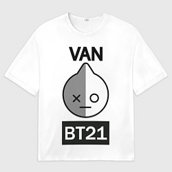 Футболка оверсайз мужская BTS VAN BT21, цвет: 3D-принт