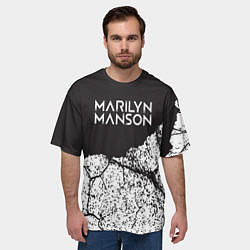 Футболка оверсайз мужская Marilyn manson, цвет: 3D-принт — фото 2