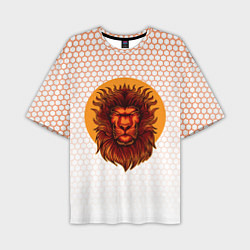 Футболка оверсайз мужская Солнечный лев, цвет: 3D-принт