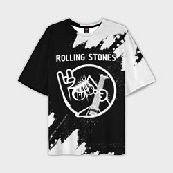 Футболка оверсайз мужская Rolling Stones - КОТ - Краска, цвет: 3D-принт