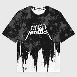 Футболка оверсайз мужская Metallica музыканты, цвет: 3D-принт