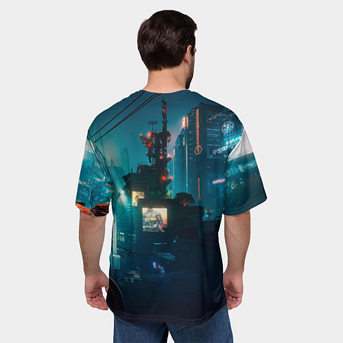 Мужская футболка оверсайз Панам Nightcity / 3D-принт – фото 4