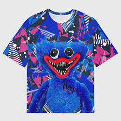 Мужская футболка оверсайз Poppy на абстрактном фоне