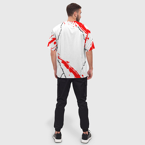 Мужская футболка оверсайз Monokuma Трещины / 3D-принт – фото 4