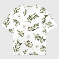 Футболка оверсайз мужская Цветы Цитрусовых, цвет: 3D-принт