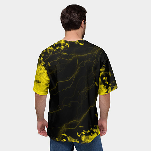 Мужская футболка оверсайз Nirvana молнии / 3D-принт – фото 4