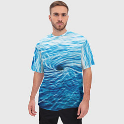 Футболка оверсайз мужская Водоворот Океан, цвет: 3D-принт — фото 2