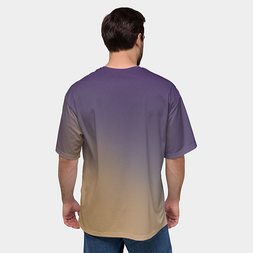 Мужская футболка оверсайз Торфинн на холме / 3D-принт – фото 4