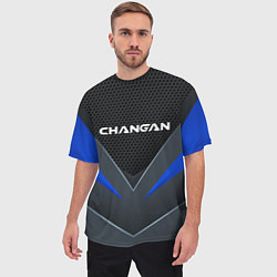 Футболка оверсайз мужская CHANGAN - TECHNOLOGY ARMOR, цвет: 3D-принт — фото 2