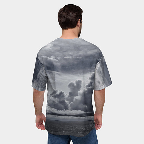 Мужская футболка оверсайз Пассажирский самолет Ил 96-300 / 3D-принт – фото 4