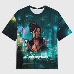 Мужская футболка оверсайз Нарисованная Панам