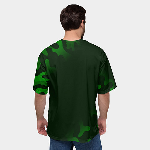 Мужская футболка оверсайз Киря ЗАЩИТНИК Камуфляж / 3D-принт – фото 4
