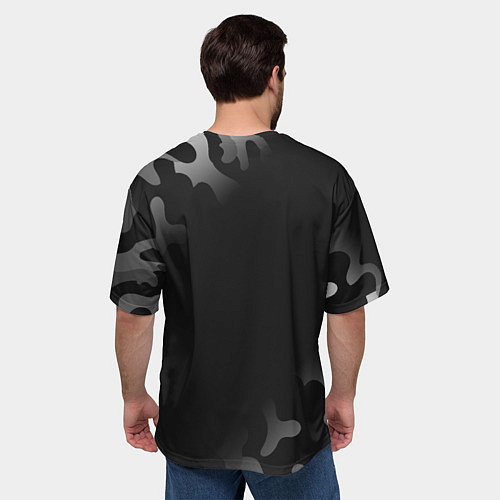Мужская футболка оверсайз Вадик ЗАЩИТНИК Милитари / 3D-принт – фото 4