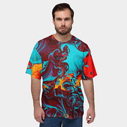Футболка оверсайз мужская Каляка-маляка, цвет: 3D-принт — фото 2