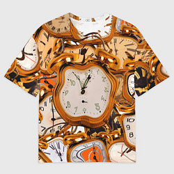 Футболка оверсайз мужская ПРЕЛОМЛЕНИЕ ЧАСОВ, цвет: 3D-принт