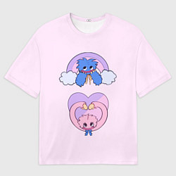 Футболка оверсайз мужская POPPY PLAYTIME - KISSY MISSY - HAGGY WAGGY, цвет: 3D-принт