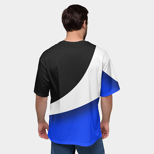 Мужская футболка оверсайз ЧАНГАН - CHANGAN ТРИКОЛОР / 3D-принт – фото 4