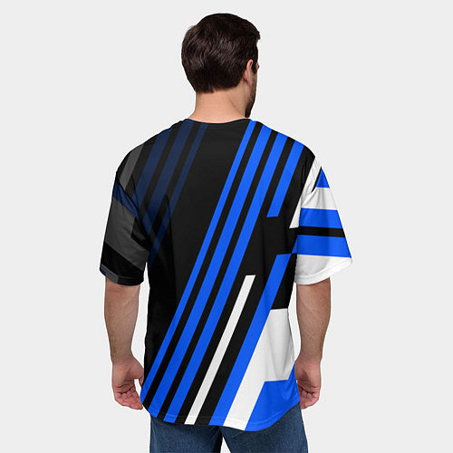 Мужская футболка оверсайз CHANGAN - ЛИНИИ ЧАНГАН / 3D-принт – фото 4