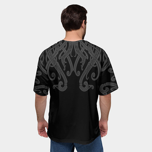 Мужская футболка оверсайз Помни, славянин, свои корни / 3D-принт – фото 4