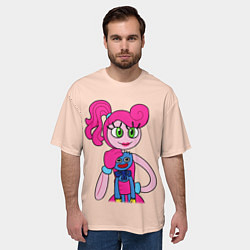Футболка оверсайз мужская POPPY PLAYTIME - Mommy long legs and Haggy Waggy, цвет: 3D-принт — фото 2
