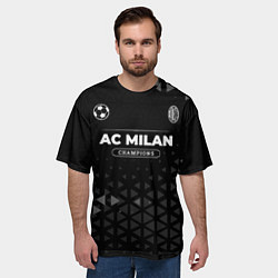 Футболка оверсайз мужская AC Milan Форма Champions, цвет: 3D-принт — фото 2